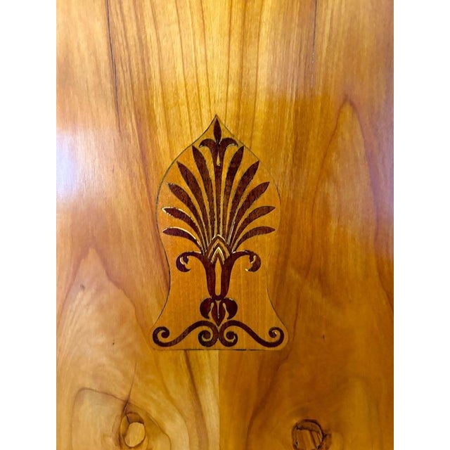 19th Century Biedermeier Cabinet in Marquetry Cherrywood, Prague, 1825 For Sale - Image 6 of 18