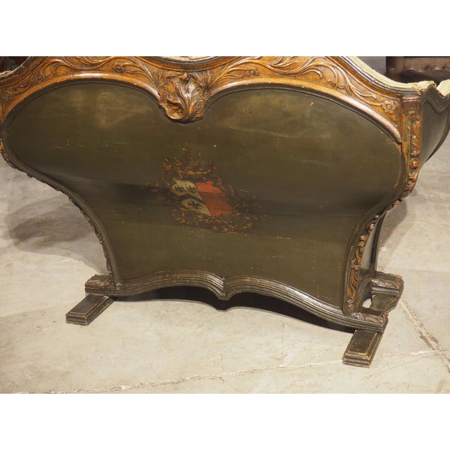 Rare 18th Century English Lacquered Curricle Gig Seat With Coat of Arms For Sale - Image 4 of 18