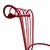 Art Deco 50s Mathieu Matégot Style Red Scroll Back Wrought Iron French Outdoor Patio Chair For Sale - Image 3 of 7