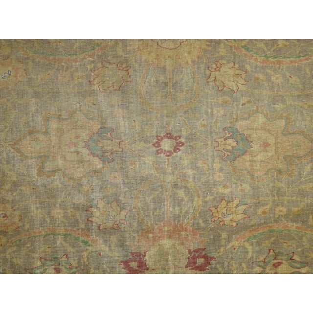 Fine Gray Antique Turkish Sivas Rug For Sale In New York - Image 6 of 18