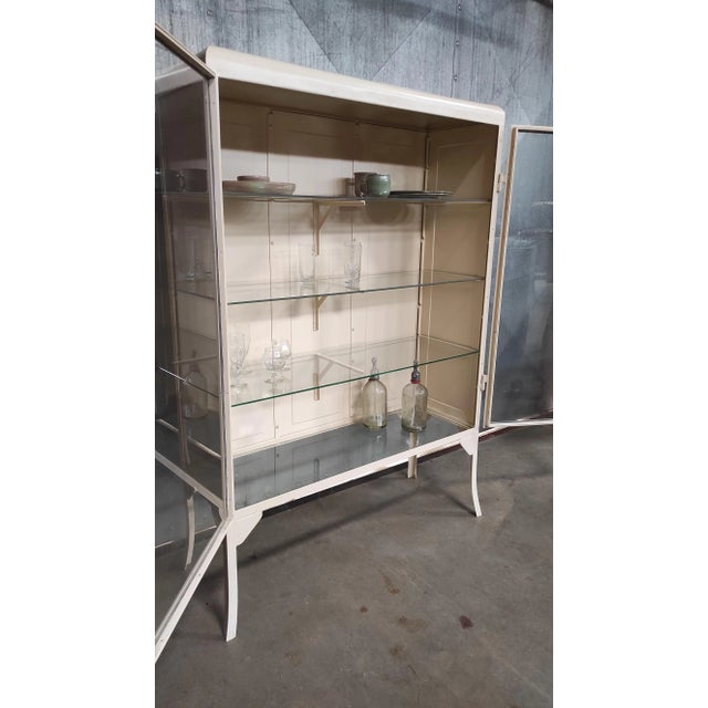 Vintage Doctors Cabinet with Glass For Sale - Image 4 of 11