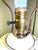 1950s Vintage Mid-Century Modern Hand-Painted Ceramic Table Lamp With Grape Leaves & Gold, Brass Base For Sale - Image 5 of 12