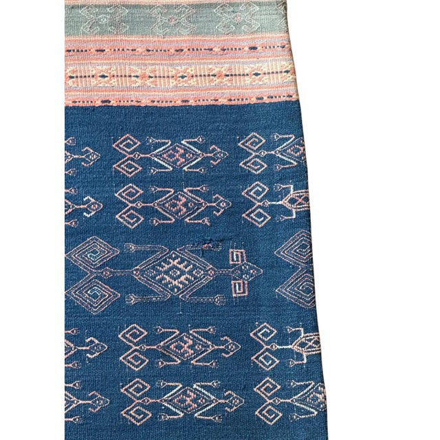 Rare Ikat Textile From Timor Stunning Tribal Motifs & Colors, Indonesia C. 1950 For Sale - Image 4 of 8