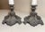 Pair of Antique Bronze Patinated Ornate Porcelain Candlesticks Candle Holders For Sale - Image 10 of 13