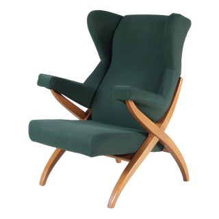 Vintage Italian Fiorenza High Back Easy Chair by Franco Albini for Arflex, 1980s For Sale