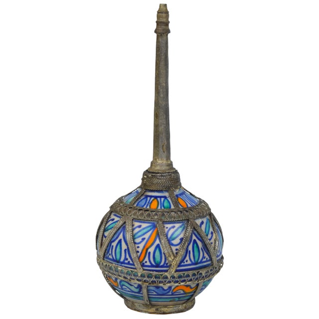 Early 20th Century Moorish-Patterned Perfume Bottle For Sale