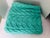Turquoise Green Knitted Handmade Bed Cover / Throw For Sale - Image 8 of 8