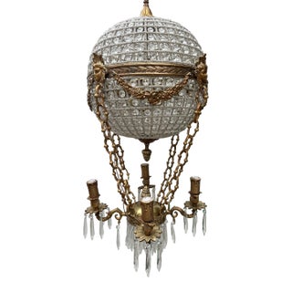 1980s Hot Air Balloon Crystal Chandelier For Sale