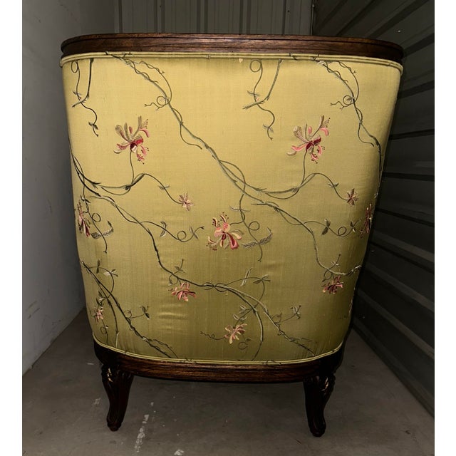 Hollywood Regency Late 20th Century Attributed to Alexander & Mary John Richard Oversize Barrel-Back Lounge Chair For Sale - Image 3 of 11