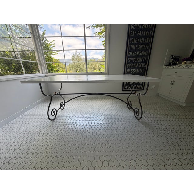 Hollywood Regency French Vintage 1970's Dining Table For Sale - Image 3 of 13
