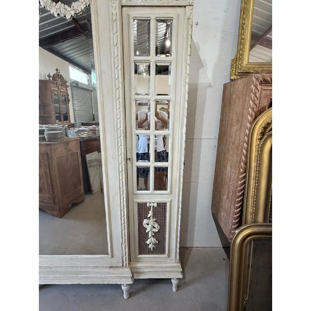 Wood Large 18th Century French Louis XVI 3-Door Bookcases or Armoire For Sale - Image 7 of 16