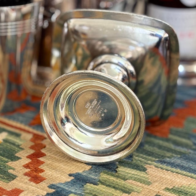 1940s 1940s Hotel Silver Plate Rare Platter Pedestal Candy Dish, “The Roosevelt Nyc” For Sale - Image 5 of 11