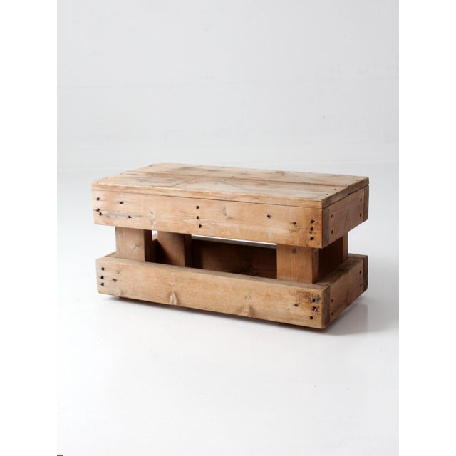Vintage Industrial Wood Crate With Divided Interior For Sale - Image 15 of 15