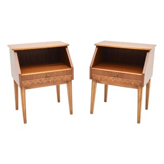 Vintage Swedish Bedside Cabinets, 1950s, Set of 2 For Sale
