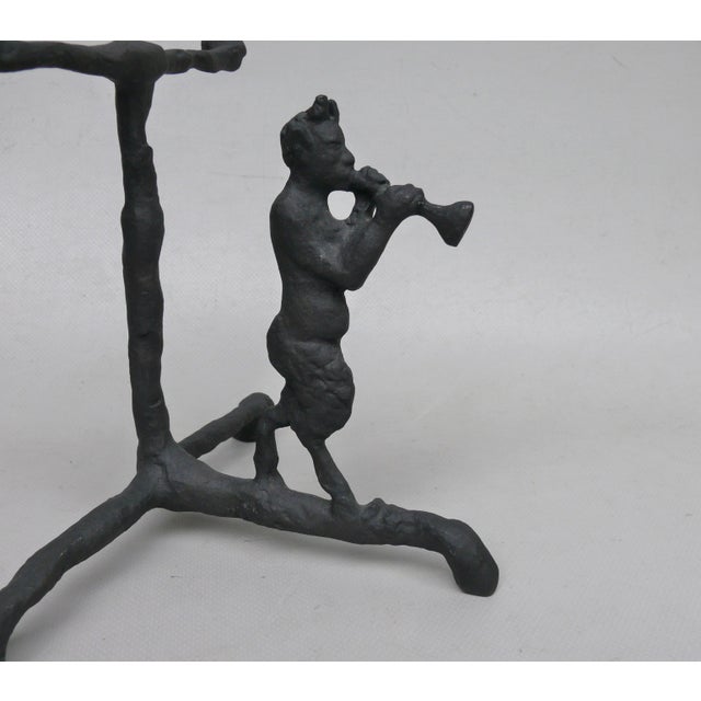 Black Faun Bookends from Axel Kasseböhmer, 1990s, Set of 2 For Sale - Image 8 of 17