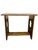 A charming vintage Arts & Crafts–style bench with a wonderfully rustic, handcrafted character. Constructed in warm honey-...
