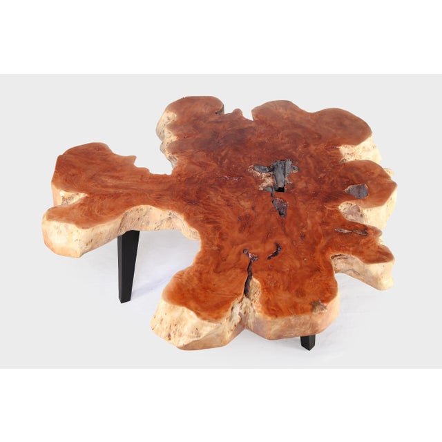 Modern Lychee Living Edge Coffee Table 93 For Sale - Image 4 of 6