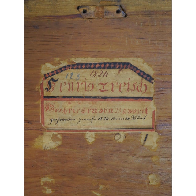 Antique Bench Made Pennsylvania Dutch Painted Large Blanket Chest For Sale - Image 18 of 18