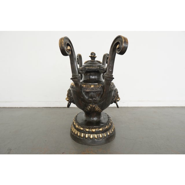 Black Vintage La Barge Neoclassical Glass Top Dining Table For Sale - Image 8 of 15