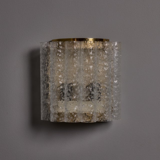 1970s Doria Leuchten Brass and Ice Glass Wall Lamps - a Pair For Sale - Image 14 of 17