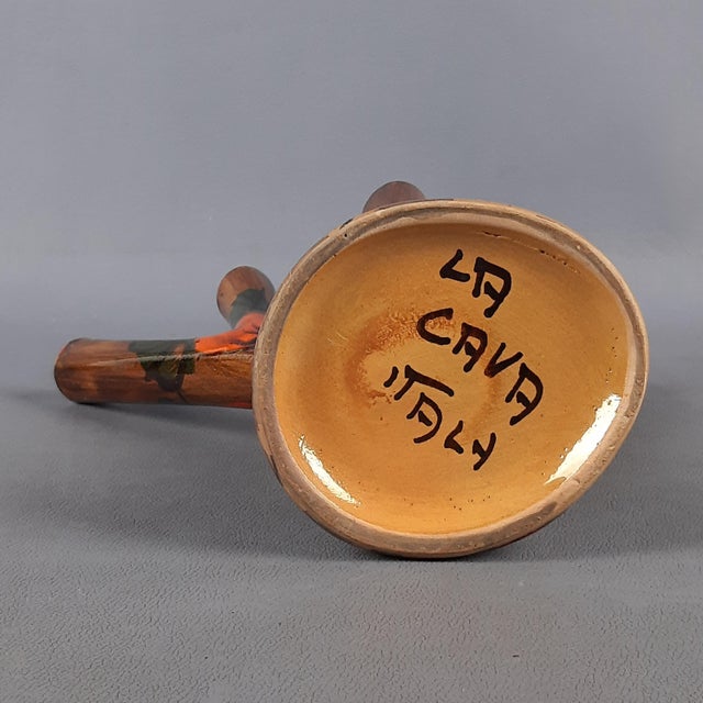 Brown Vintage Majolica Vase Sculpture, 1970s For Sale - Image 8 of 13