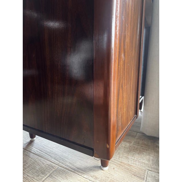Vintage MCM Wood Veneer Desk For Sale - Image 10 of 12