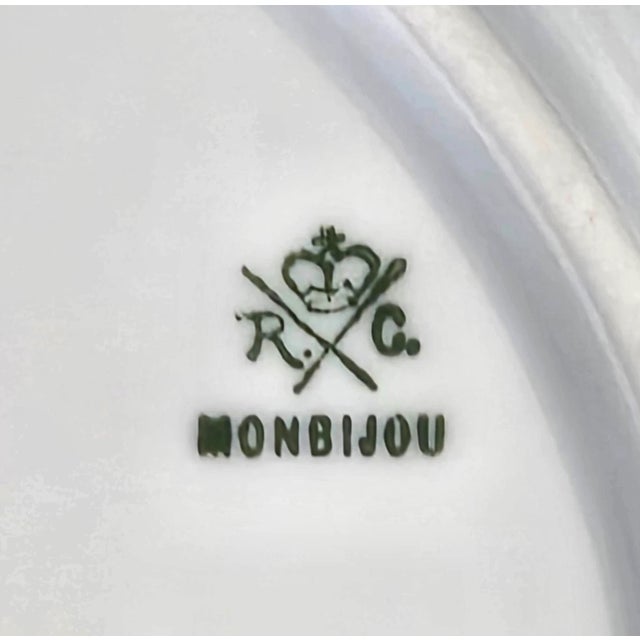 Ceramic Antique 1891-1906 Rosenthal Monbijou Bone China Dinner Plates 10.25 in -Set of 13 For Sale - Image 7 of 7
