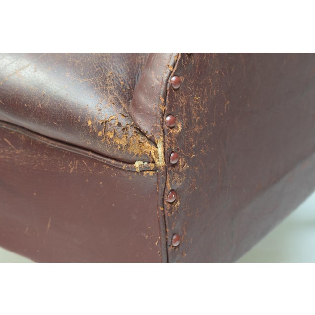 Leather Tub Chair, 1920s For Sale - Image 6 of 8