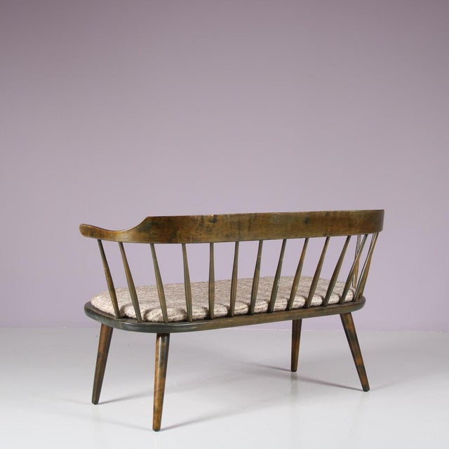 Wood Bench by Yngve Ekstrom for Småland, Sweden, 1950s For Sale - Image 7 of 11