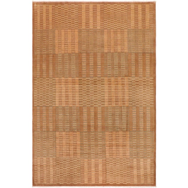 1980s 1980s Boho Chic Gabbeh Brown/Beige Wool Rug - 10'0" X 13'4" For Sale - Image 9 of 9
