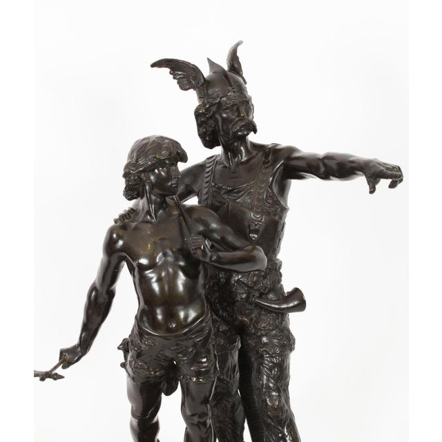 Emile Laporte, Vercingetorix with His Son, 19th Century, Bronze For Sale - Image 3 of 18