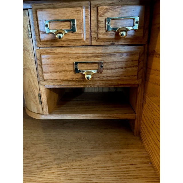 Late 20th Century Rolltop Secretary Desk For Sale In Detroit - Image 6 of 11