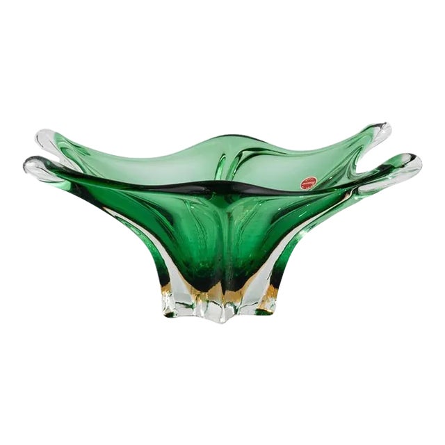 Vintage Italian Glass Plateau For Sale