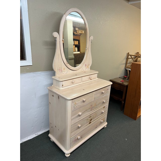 Thomasville First Impressions Ribbons & Bows Chest + Mirror Set Chairish