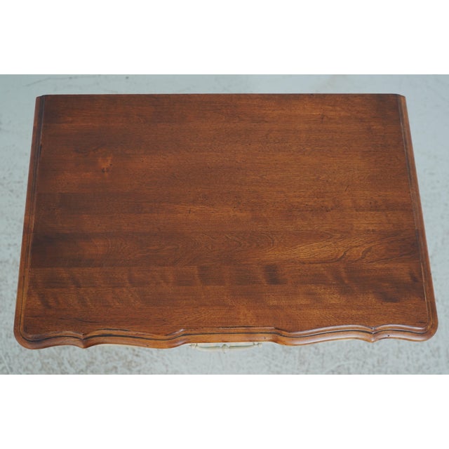 Wood Pair of Ethan Allen Birch Wood French Country Nightstands For Sale - Image 7 of 12