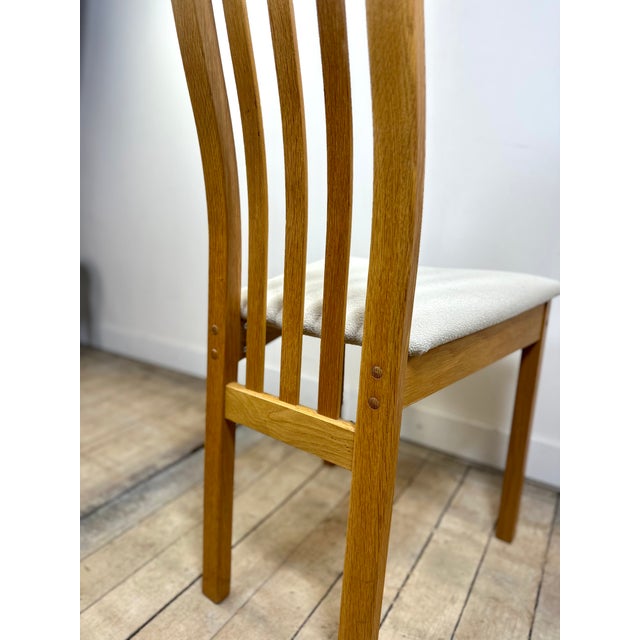 Beige Vintage Chairs in Elm and Findahls Fabric, Denmark, 1980s, Set of 4 For Sale - Image 8 of 14