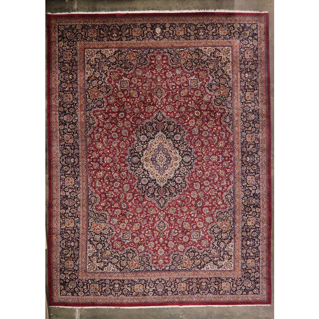Vintage Persian Mashhad Rug, 16'09 X 22'02 For Sale - Image 11 of 11
