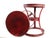 Metal Side Table Round Dark Red Hint of Black Vintage For Sale - Image 7 of 9