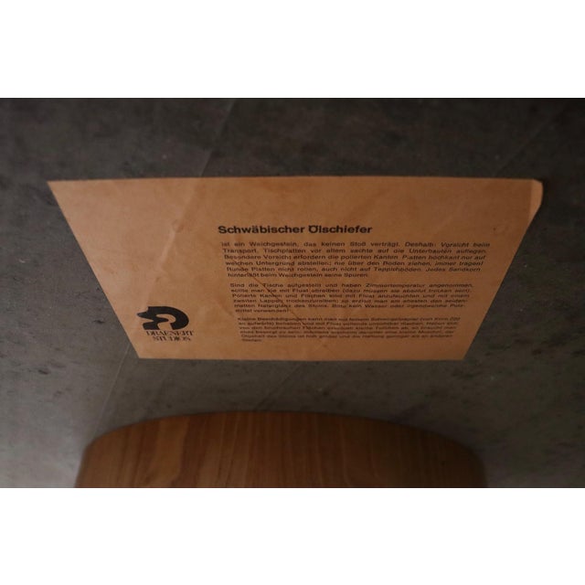 Coffee Table in Fossil Stone and Oak by Peter Draenert for Draenert Studios, Germany, 1970s For Sale - Image 14 of 15