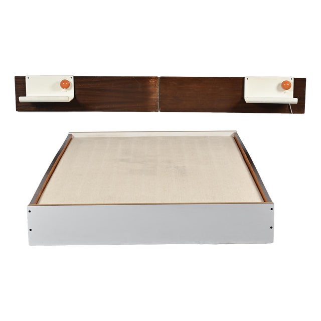 Bed and Headboard by Pierre Guariche, 1968 For Sale