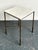 Metal Vintage Boho Mecox Stone Top Side Table For Sale - Image 7 of 12