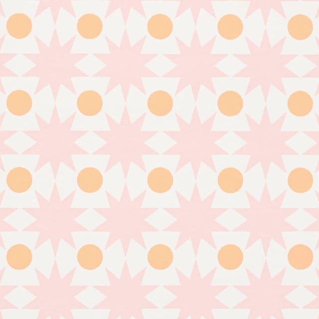 Schumacher Schumacher Cosmos Wallpaper in Pink For Sale - Image 4 of 5
