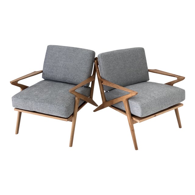 Mid Century Modern Z Chair Pair Chairish