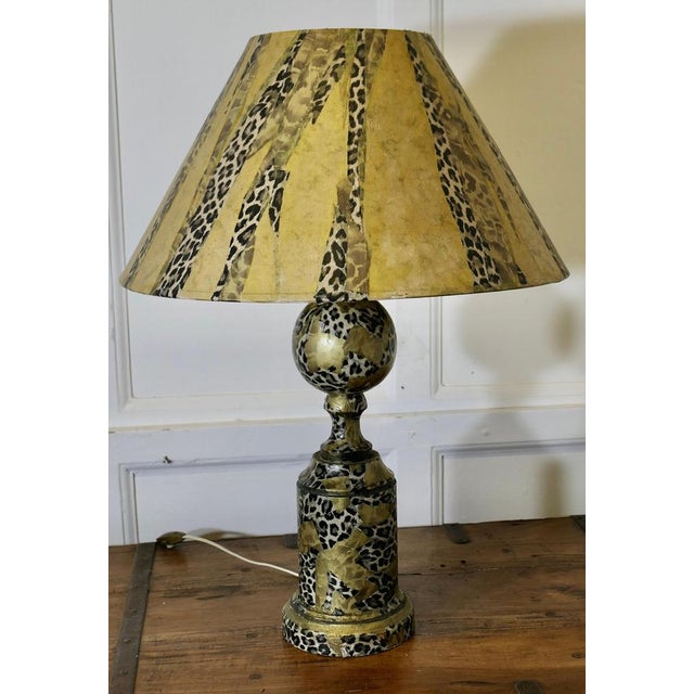 rench Leopard Print Table Lamp, 1970s For Sale - Image 11 of 13