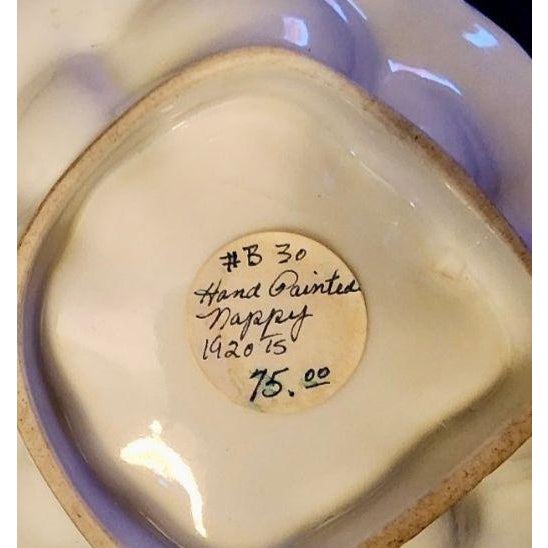 Nippon Porcelain Nappy (Candy) Dish Gold Trimmed & Hand Painted W/ Handle 1900-1919 * Brand: Nippon Measures 8"L 5"W 2"H *...