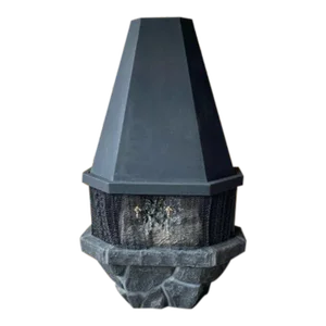 Mid Century Modern Sears Roebuck Electric Fireplace Space Heater in Crinkle Black