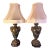 1980s Pair of Vintage Ram Head Faux Marble Faux Bronze Neoclassical Reproduction Lamps For Sale