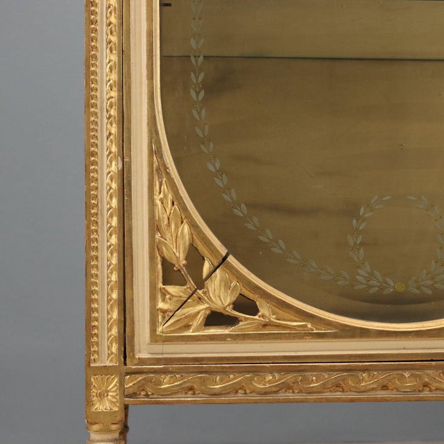 Wood Neoclassical Style Display Cabinet For Sale - Image 7 of 10