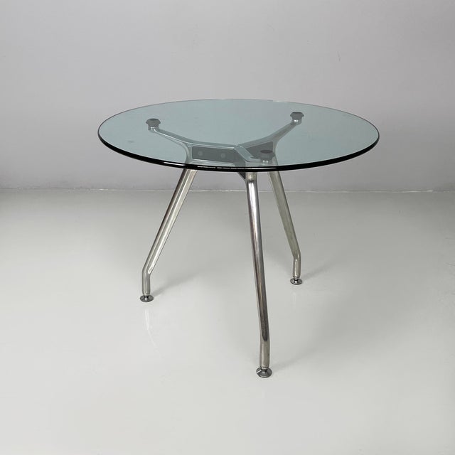 Italian Modern Glass and Steel Dining Table by ICF De Padova, 1970s For Sale - Image 13 of 13