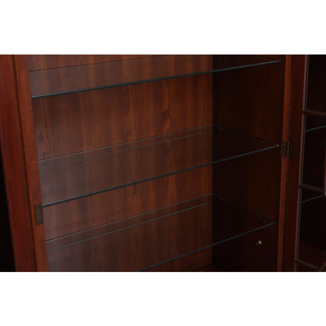 Henkel Harris Cherry 2 Piece London Breakfront For Sale In Philadelphia - Image 6 of 18